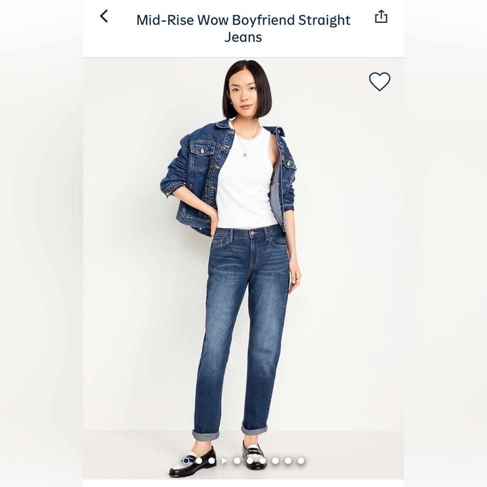 NWT Mid-rise WOW Boyfriend straight Jean